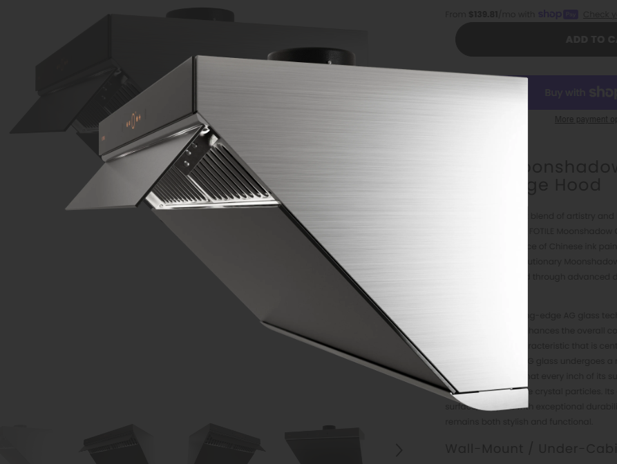 Appliance additional view