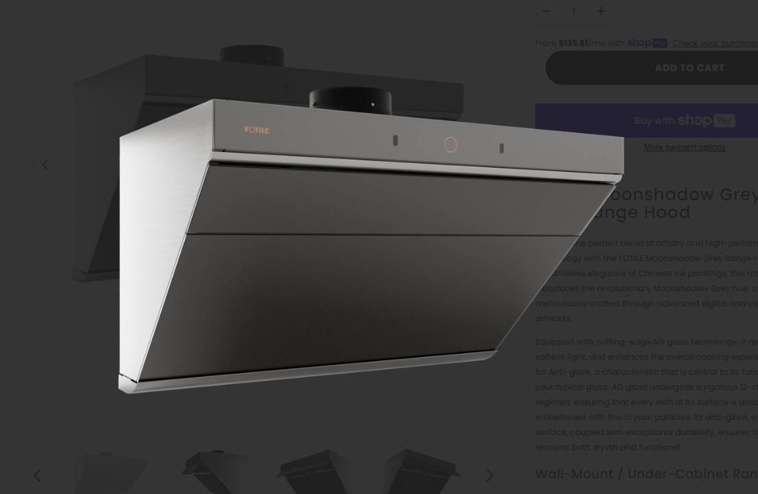Appliance additional view